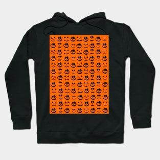 HAPPY Halloween Pumpkin Face Pattern Orange Hoodie